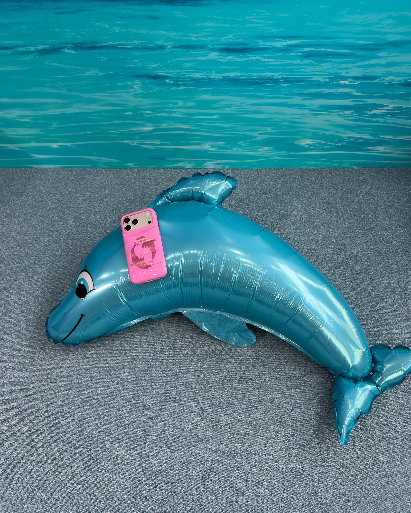 The Puffer Case® - Dolphin Glitter Tattoo in Pink