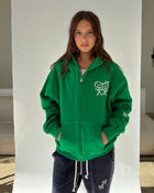 Stolen Zip Hoodie in Green