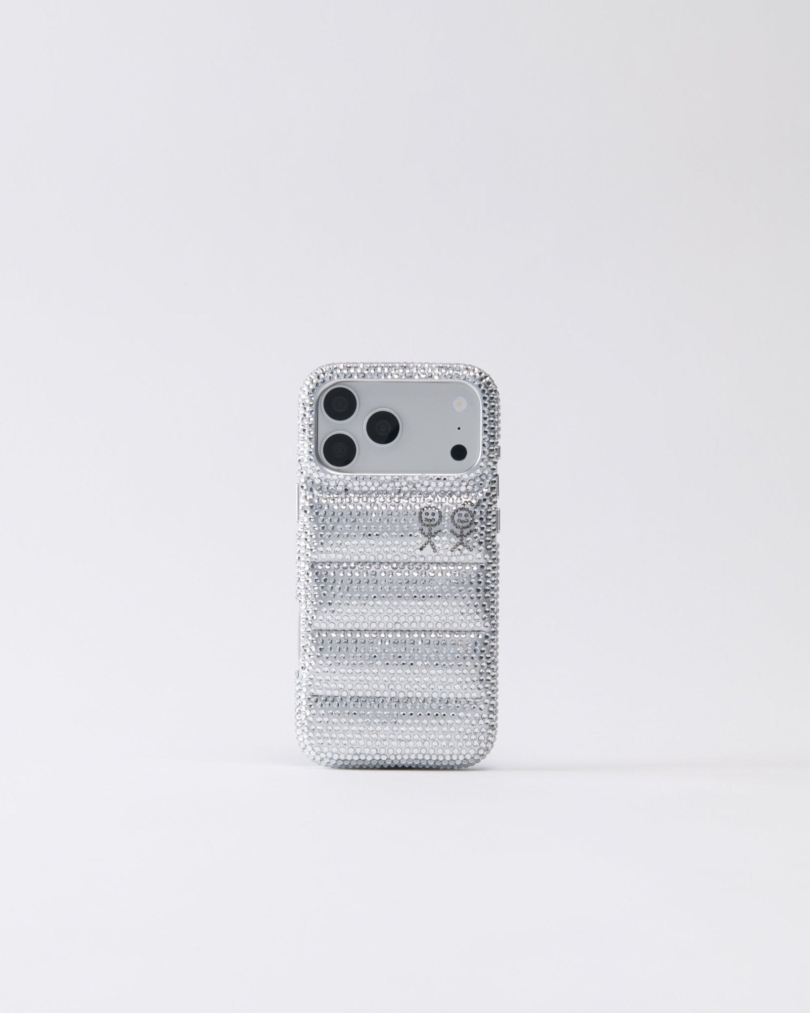 The Puffer Case - Rhinestones in Silver iPhone 16 The Puffer Case - Rhinestones in Silver iPhone 16