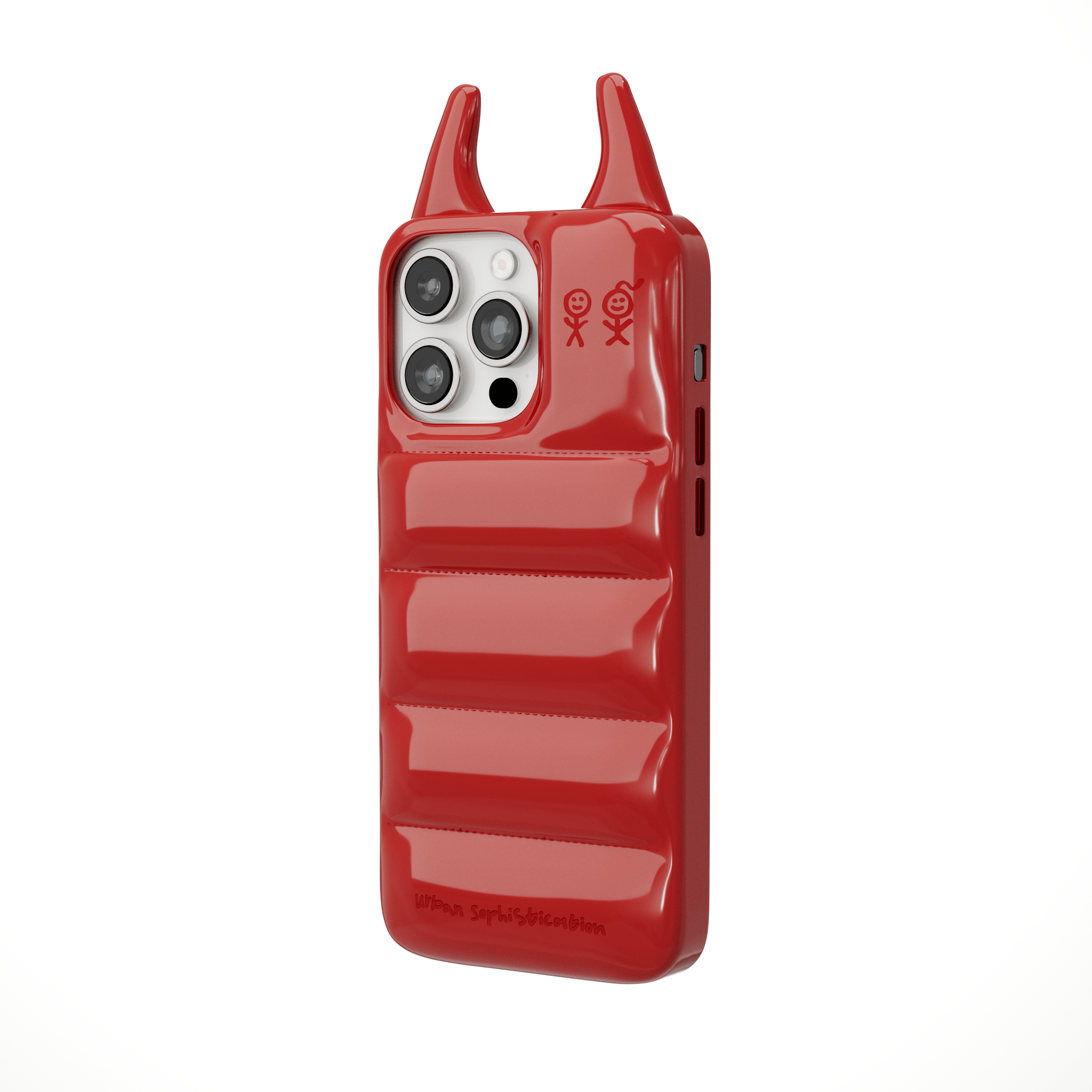 urban sophisticated レッド iPhone16pro デビル The Puffer Case® - Devil in Red | Urban Sophistication
