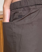 Fold Over Pants in Brown