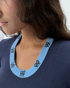 KT01 Scoop Neck Knit Top Blue 02 View PDP