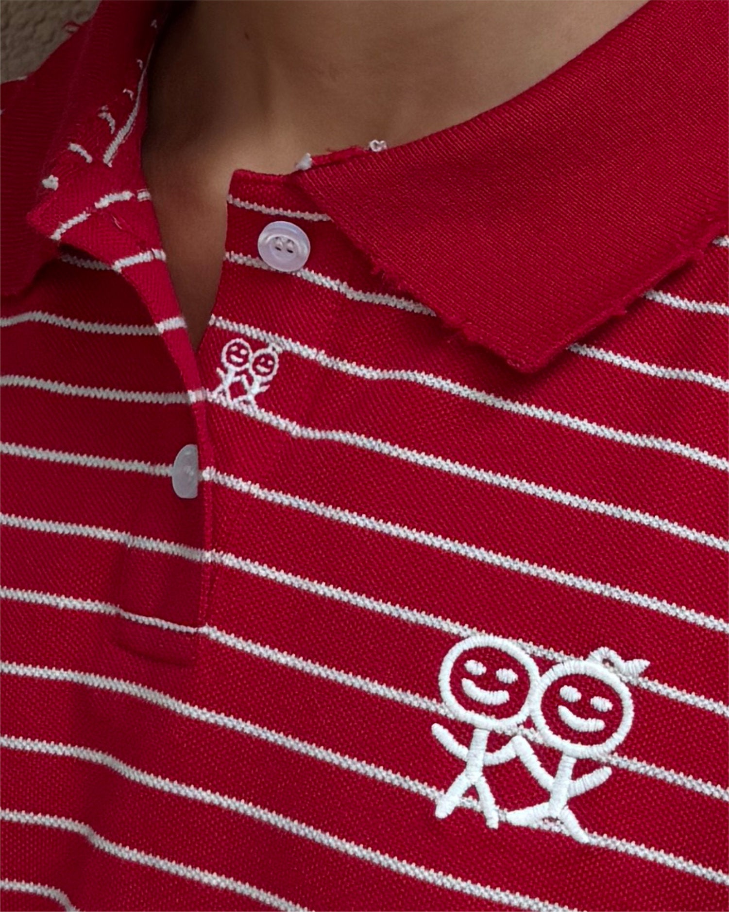 Kids Logo Fitted Polo Shirt in Red
