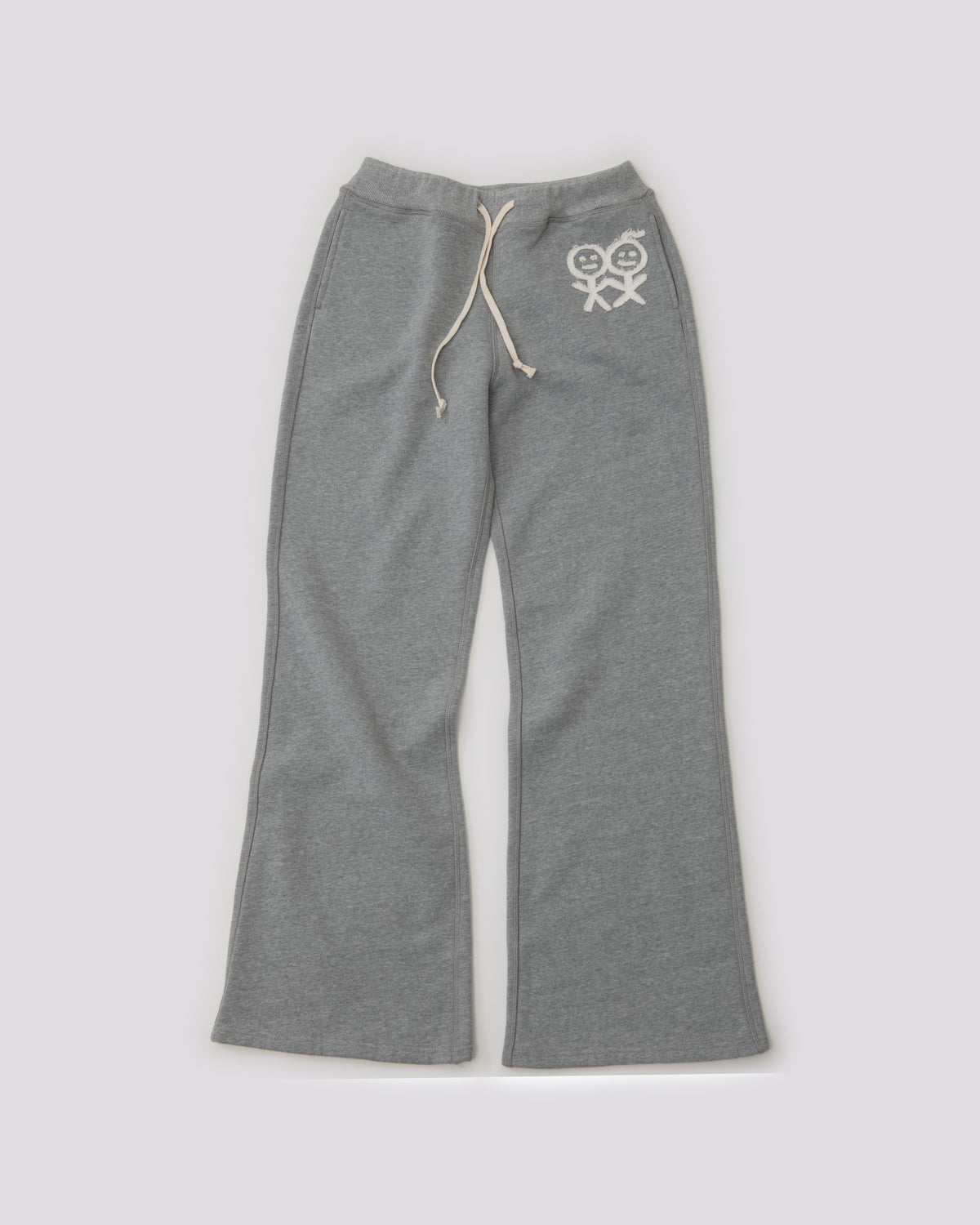 NP01 Wide Leg Sweatpants 90s Grey 05 Front Flat PDP