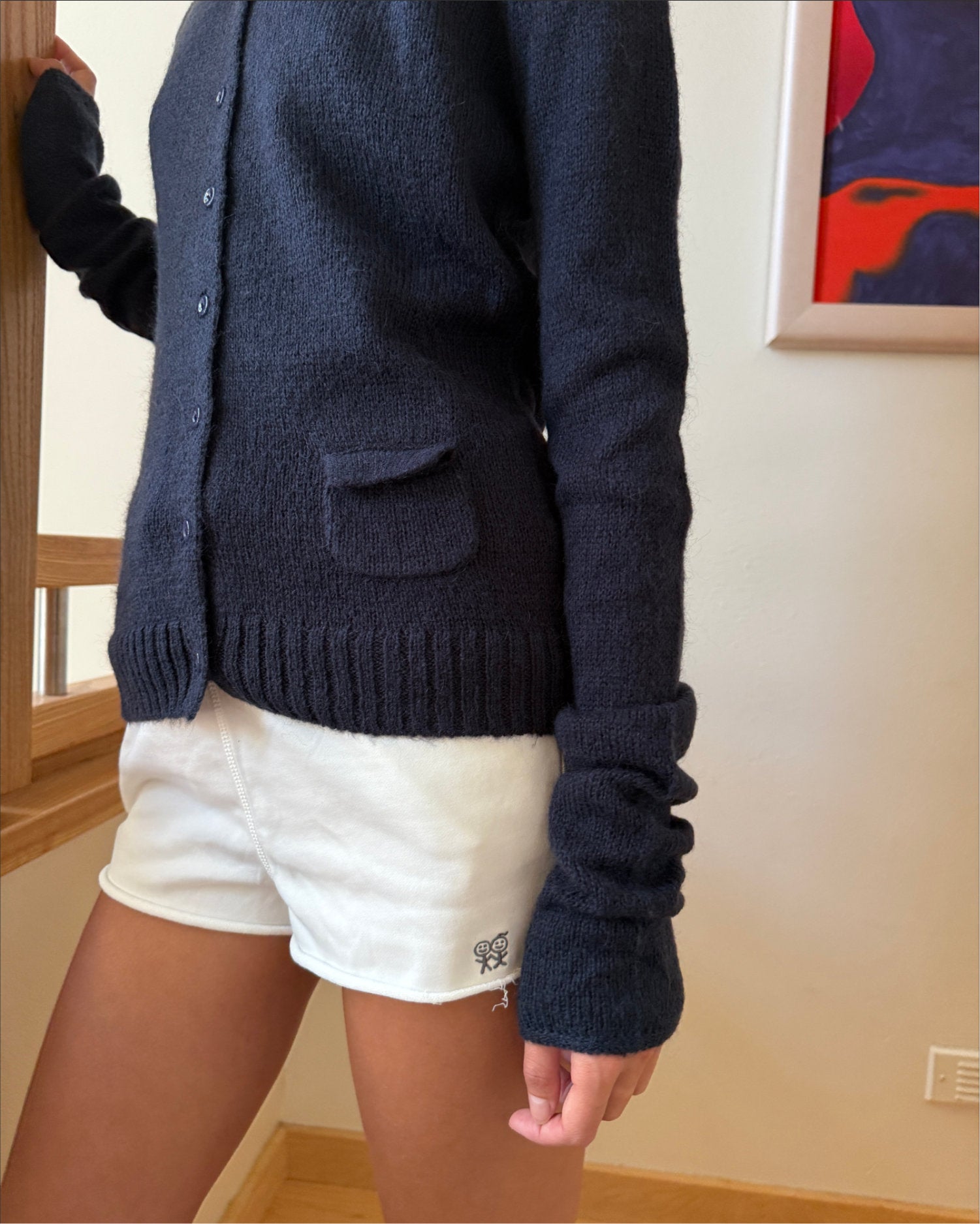 Stay Over Shorts in White
