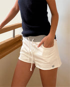 Stay Over Shorts in White