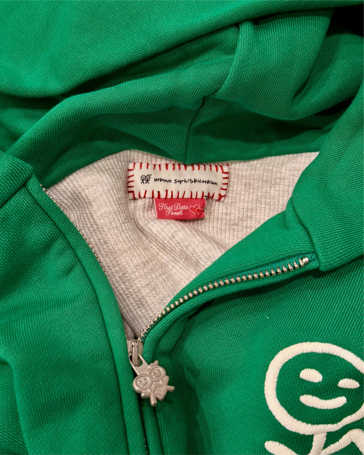 Stolen Zip Hoodie in Green