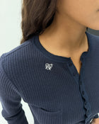 WS01 Waffle Henley Navy 03 View PDP