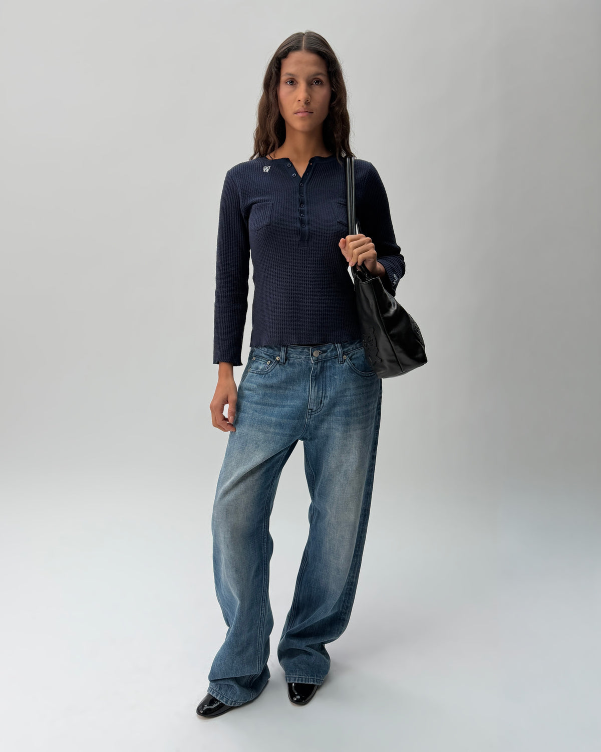 WS01 Waffle Henley Navy 04 View PDP