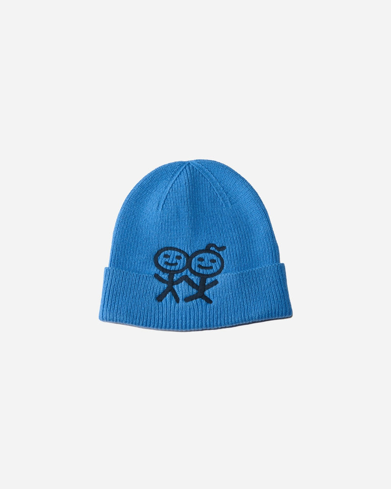 Big Kids Beanie in Crayon Blue