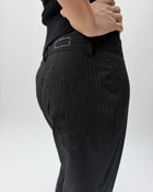 BT01 Tailored Bootcut Trousers Black Pinstripe 02 View PDP