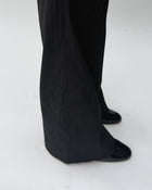 BT01 Tailored Bootcut Trousers Black Pinstripe 03 View PDP