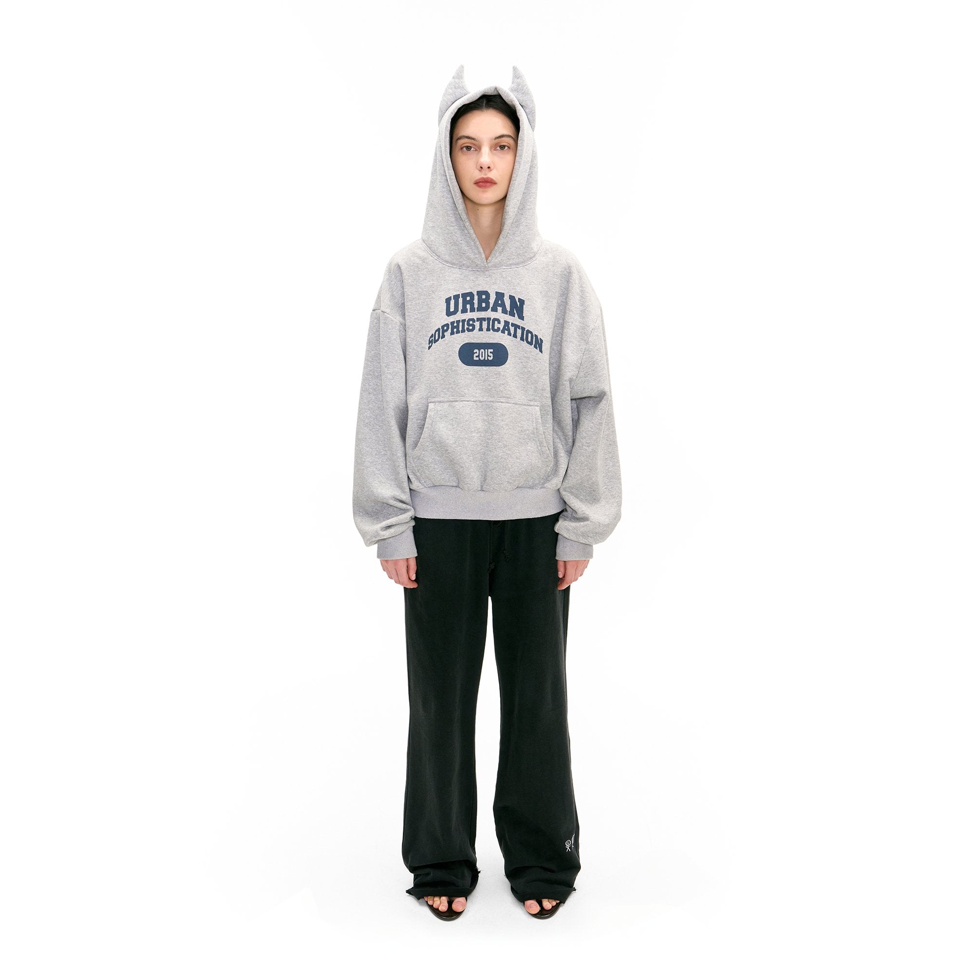 DEVIL HOODIE IN GREY - Urban Sophistication｜トレーナー