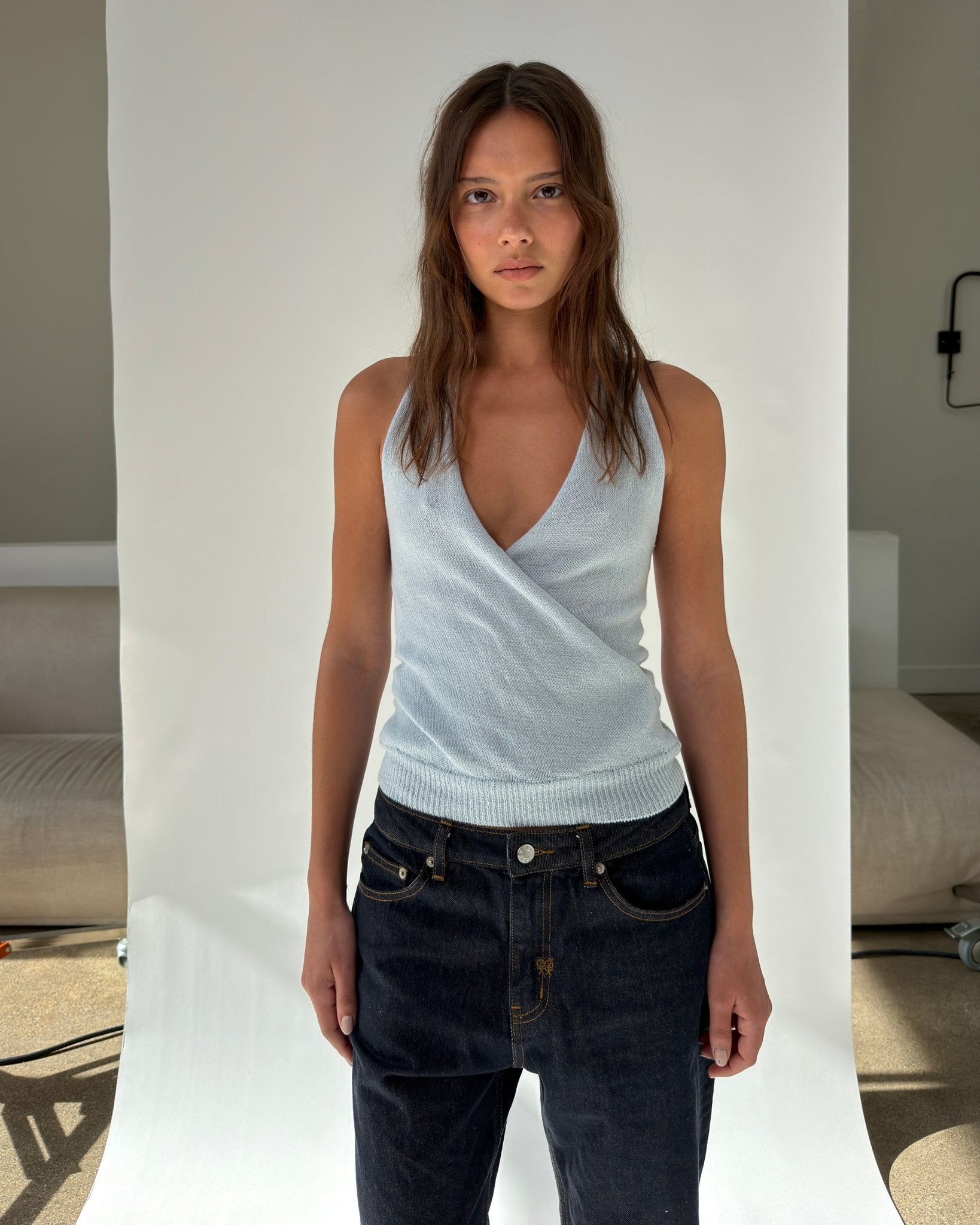 Felt Something Top in Light Blue