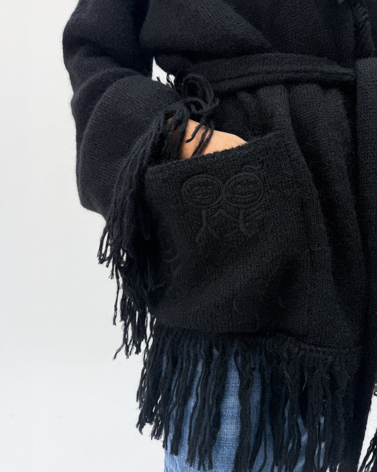 FJ01 Fringe Jacket Black Onyx 04 View PDP