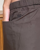 Fold Over Pants in Brown