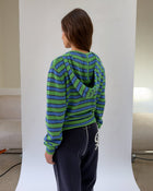 HD01 Stripped Zipped Knit Hoodie