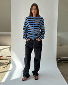 HD01 Stripped Zipped Knit Hoodie