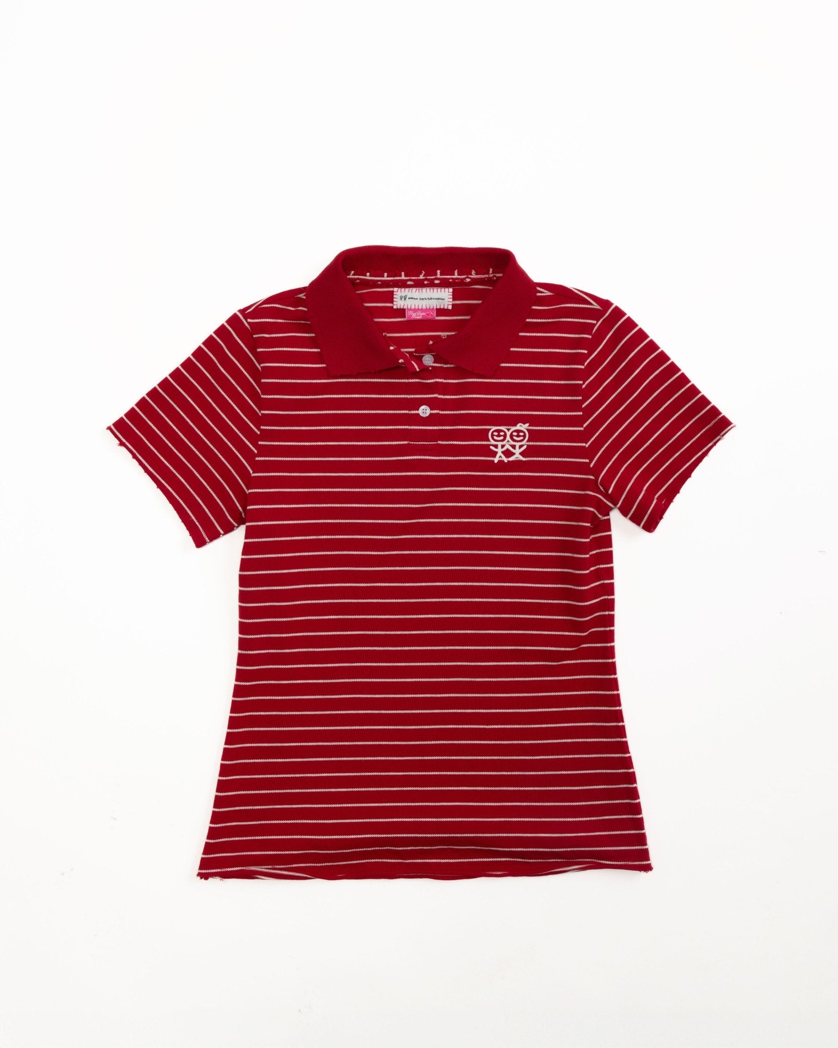Kids Logo Fitted Polo Shirt in Red