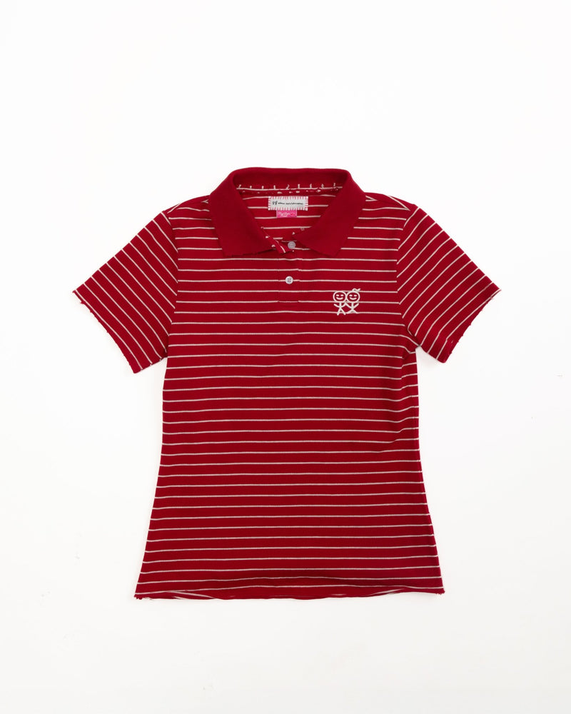 Kids Logo Fitted Polo Shirt in Red