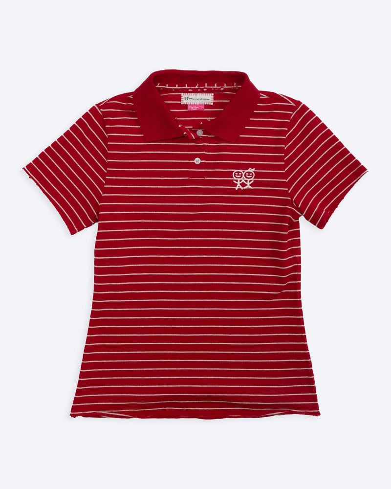 Kids Logo Fitted Polo Shirt in Red
