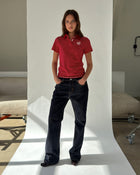 Kids Logo Fitted Polo Shirt in Red