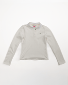 Kids Logo Long Sleeve Terry Polo in White