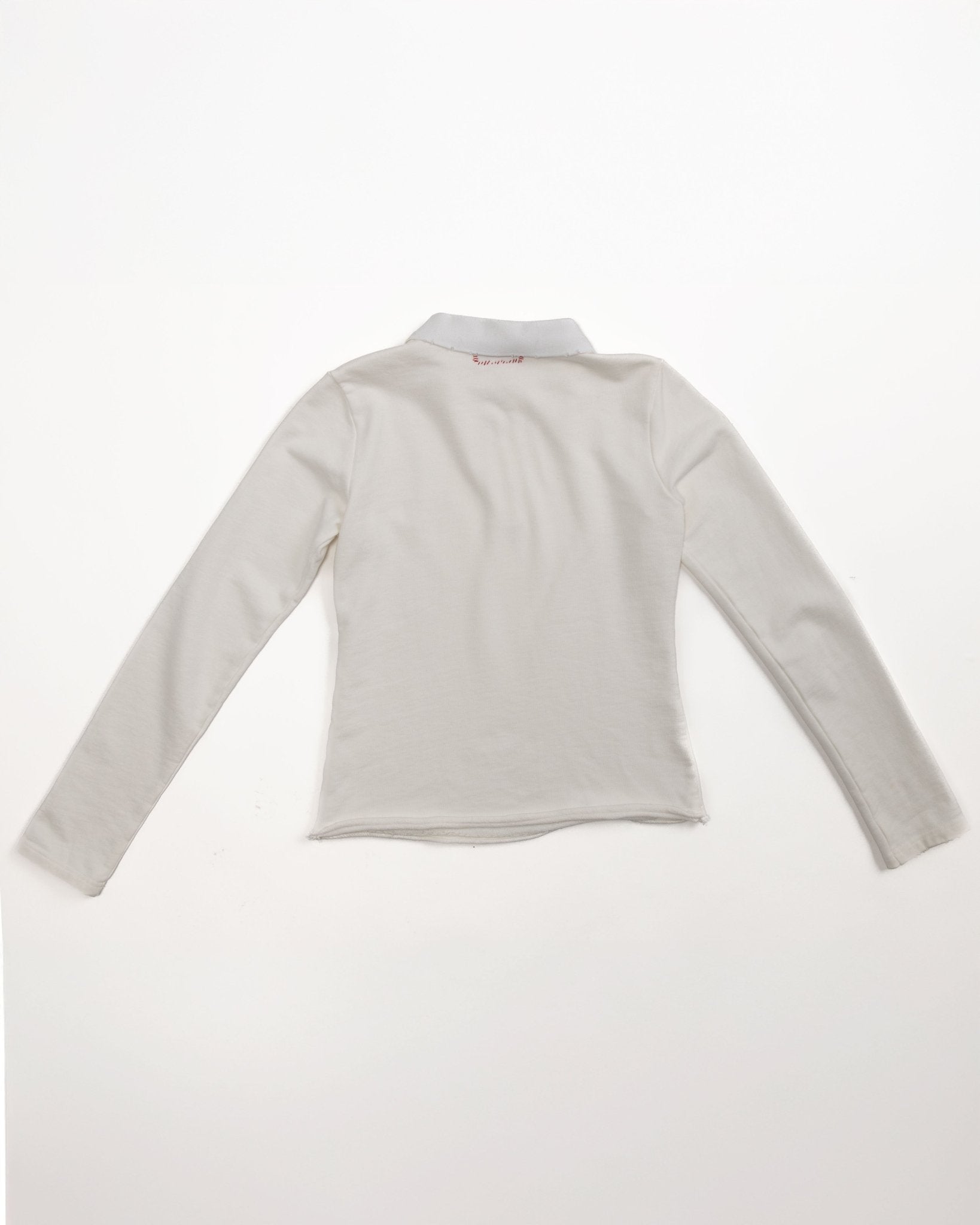 Kids Logo Long Sleeve Terry Polo in White