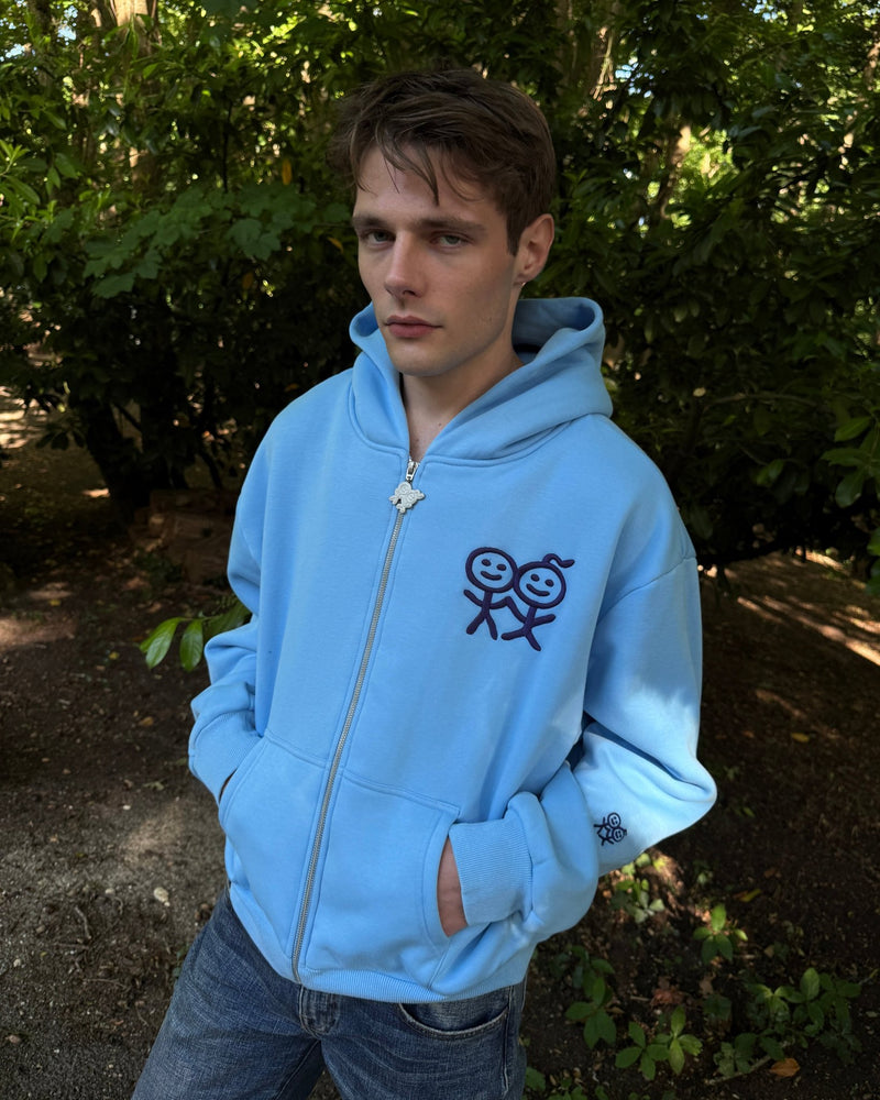 Kids Zip Hoodie Regular Fit in Blue