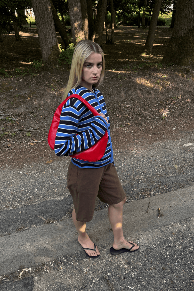 Nostalgic Stripe Knit Zip Hoodie