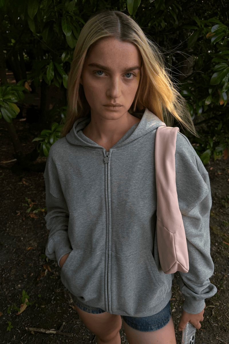 Out and About Hoodie in Grey Melange