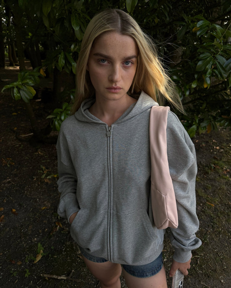 Out and About Hoodie in Grey Melange