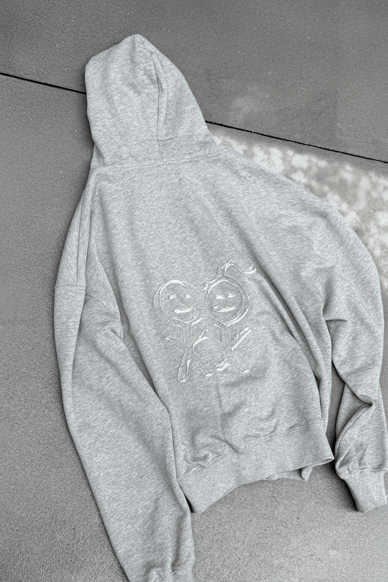 Out and About Hoodie in Grey Melange