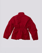 PJ01 Cinched Waist Puffer Jacket Haute Red 06 Back Flat PDP