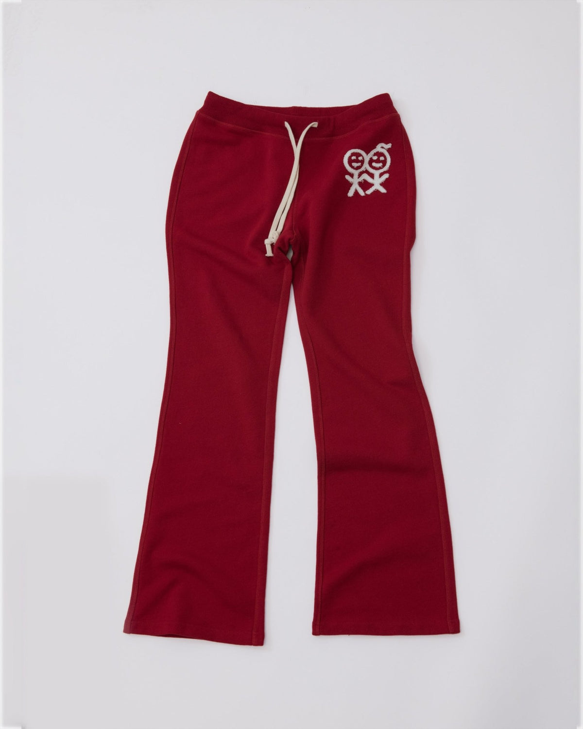 PS01 Flared Sweatpants True Red 04 Front Flat PDP