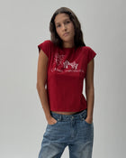 RT01 Raglan T Shirt Syrah 01 Close Up PDP