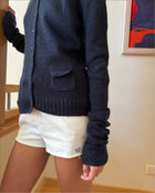 Stay Over Shorts in White