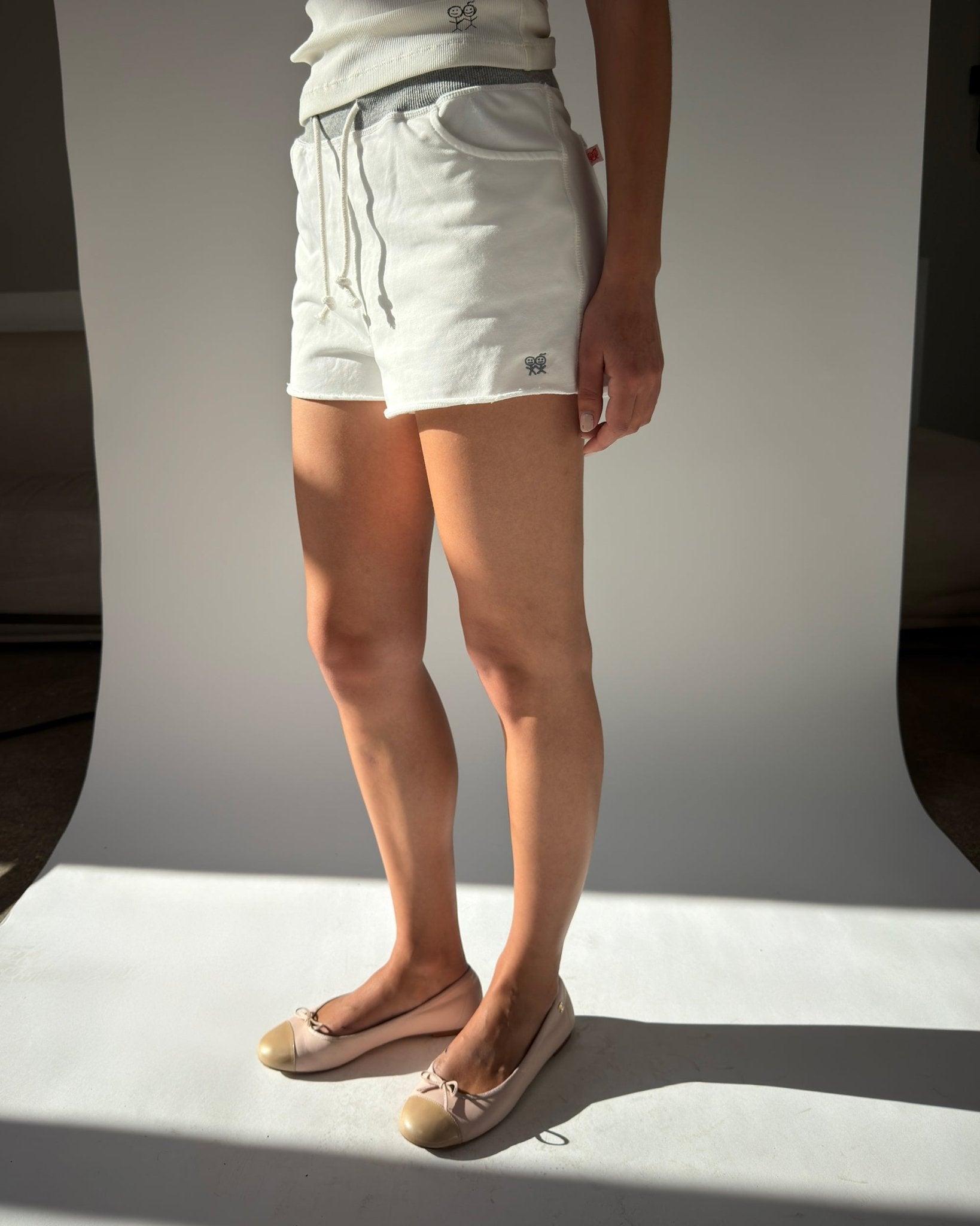 Stay Over Shorts in White