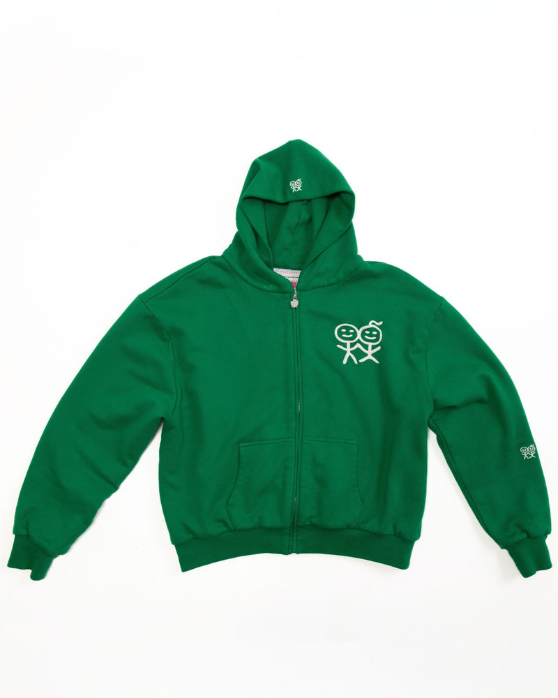 Stolen Zip Hoodie in Green