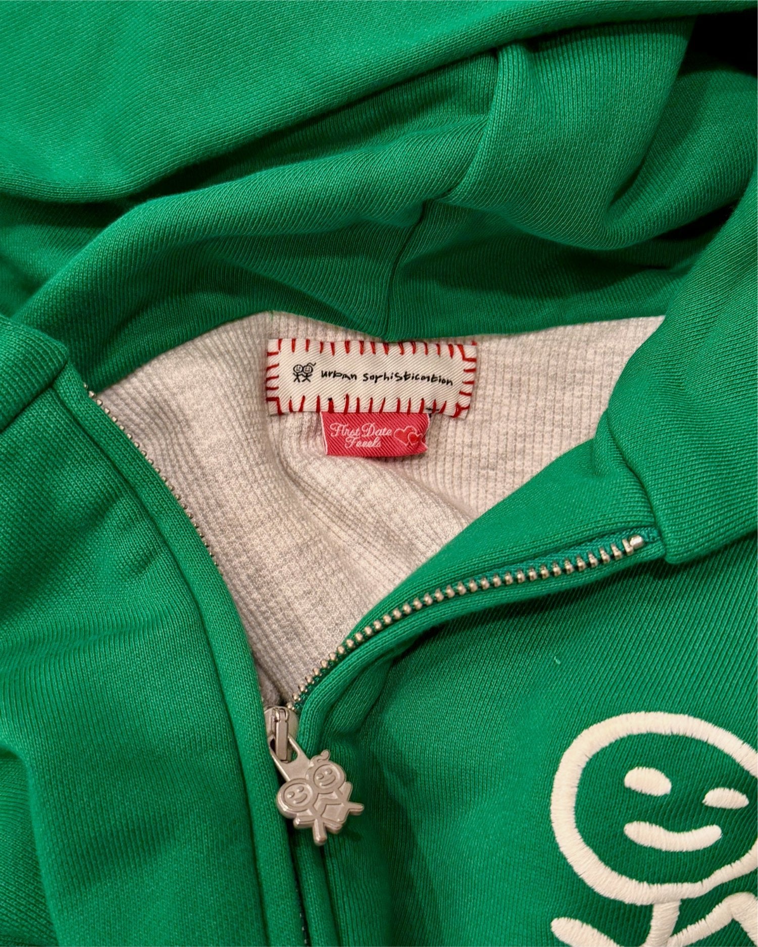 Stolen Zip Hoodie in Green