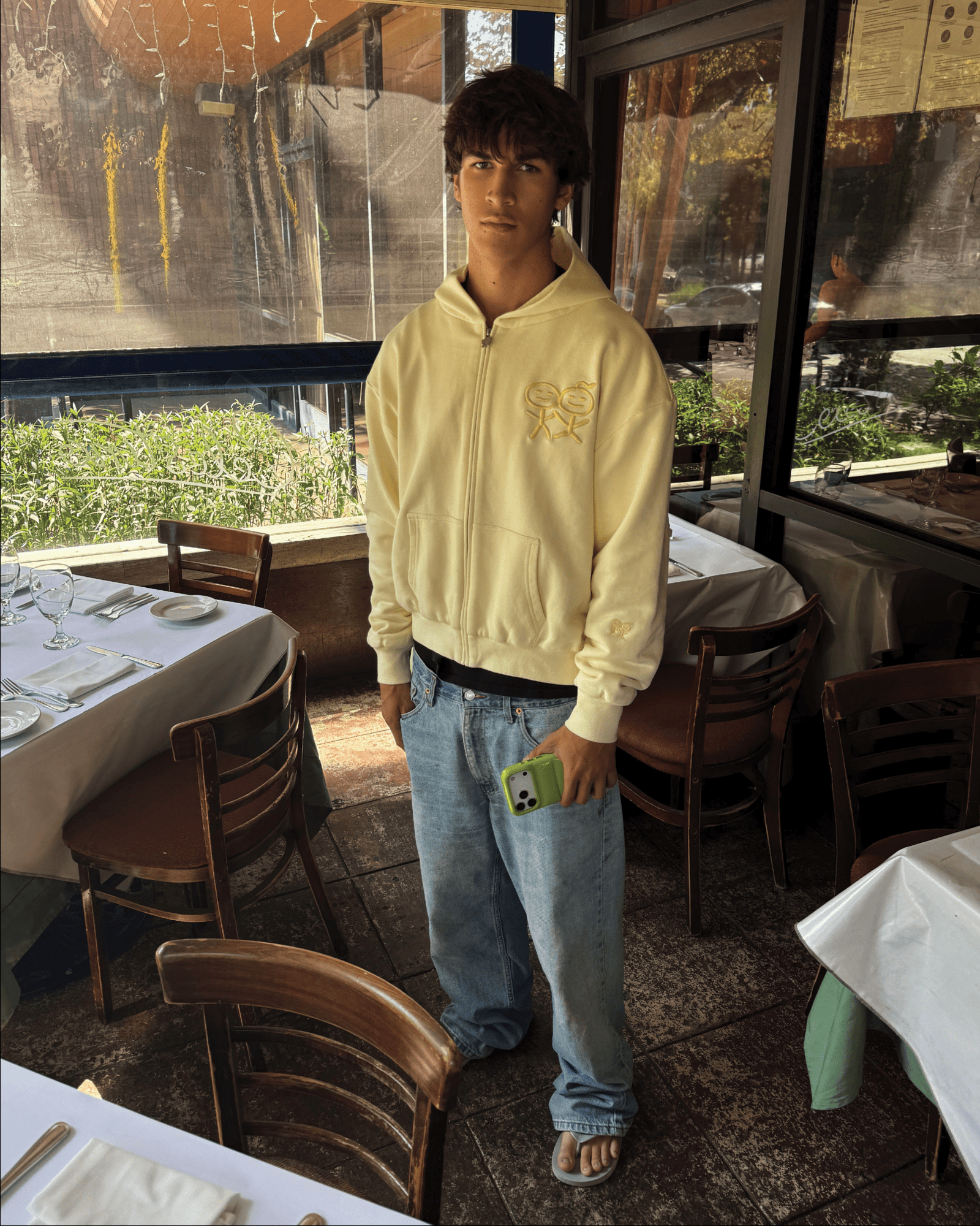 Stolen Zip Hoodie in Honey Glow