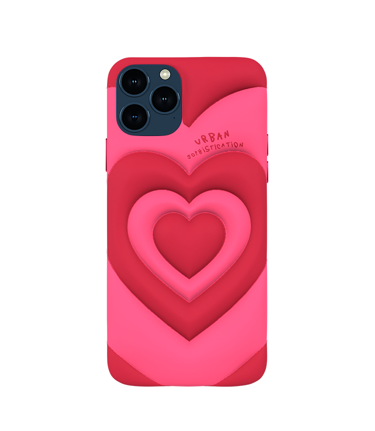 The Puffer Case Pink Blue Heart – Barkermeow