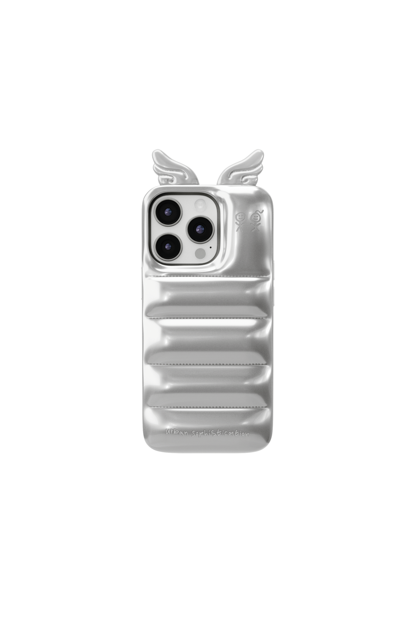 R　Urban Sophistication シルバー　iPhoneケース the-puffer-case-rhinestones-in
