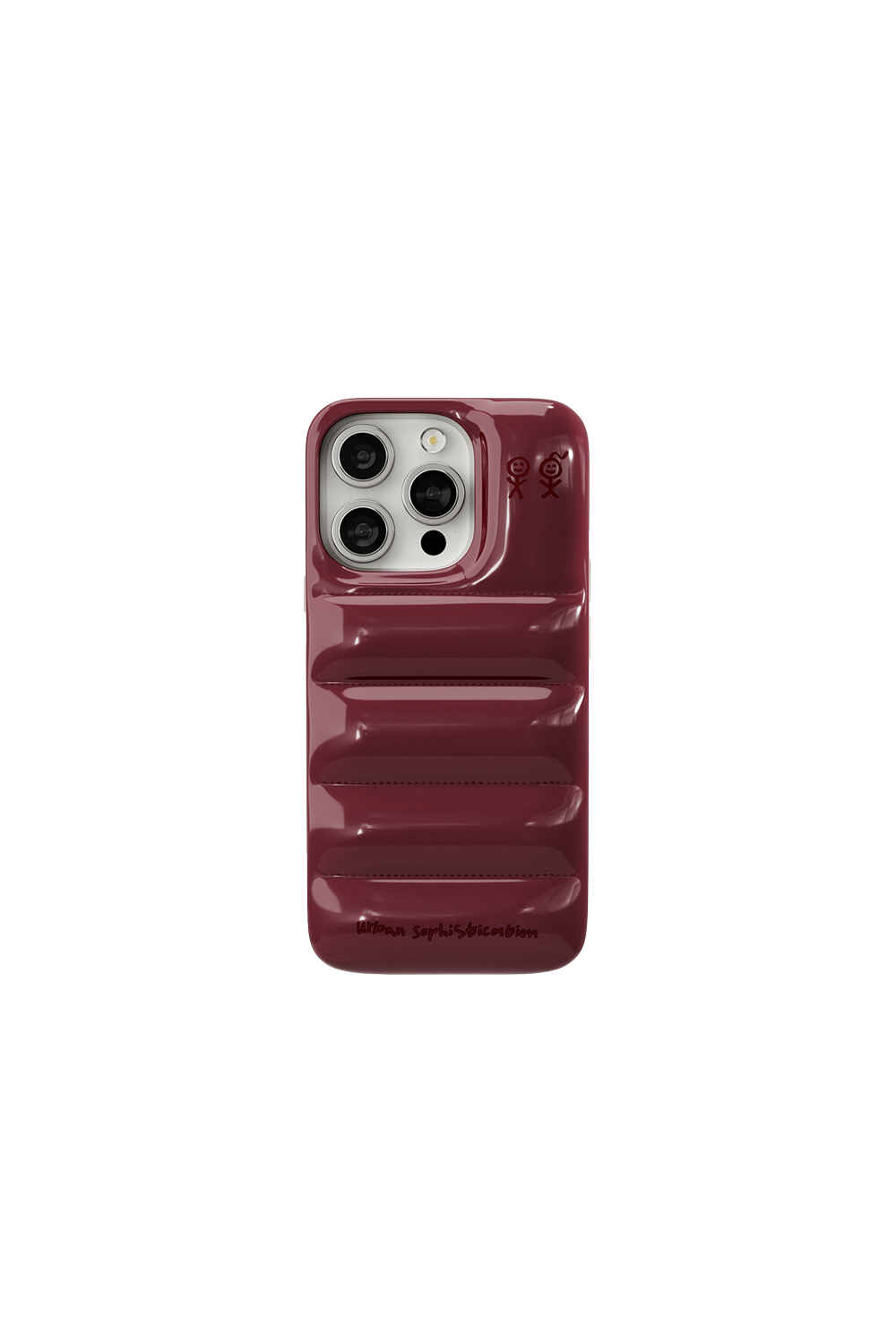 【URBAN SOPHISTICATION】iPhone ケース Puffer Case テディベア the-puffer-case-burgundy-