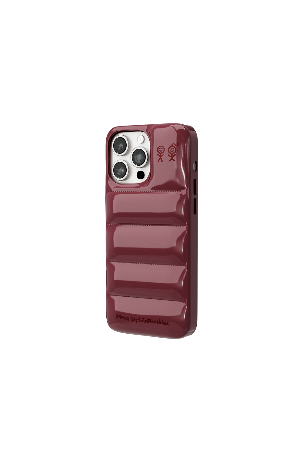 URBAN SOPHISTICATION iPhoneケース THE Puffer Rouge The Puffer Case® - Burgundy | Urban Sophistication