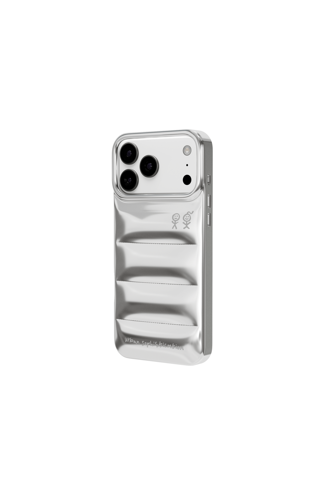 Urban Sophistication/iPhone13/14ケース/シルバー The Puffer Case® - Chrome | Urban Sophistication
