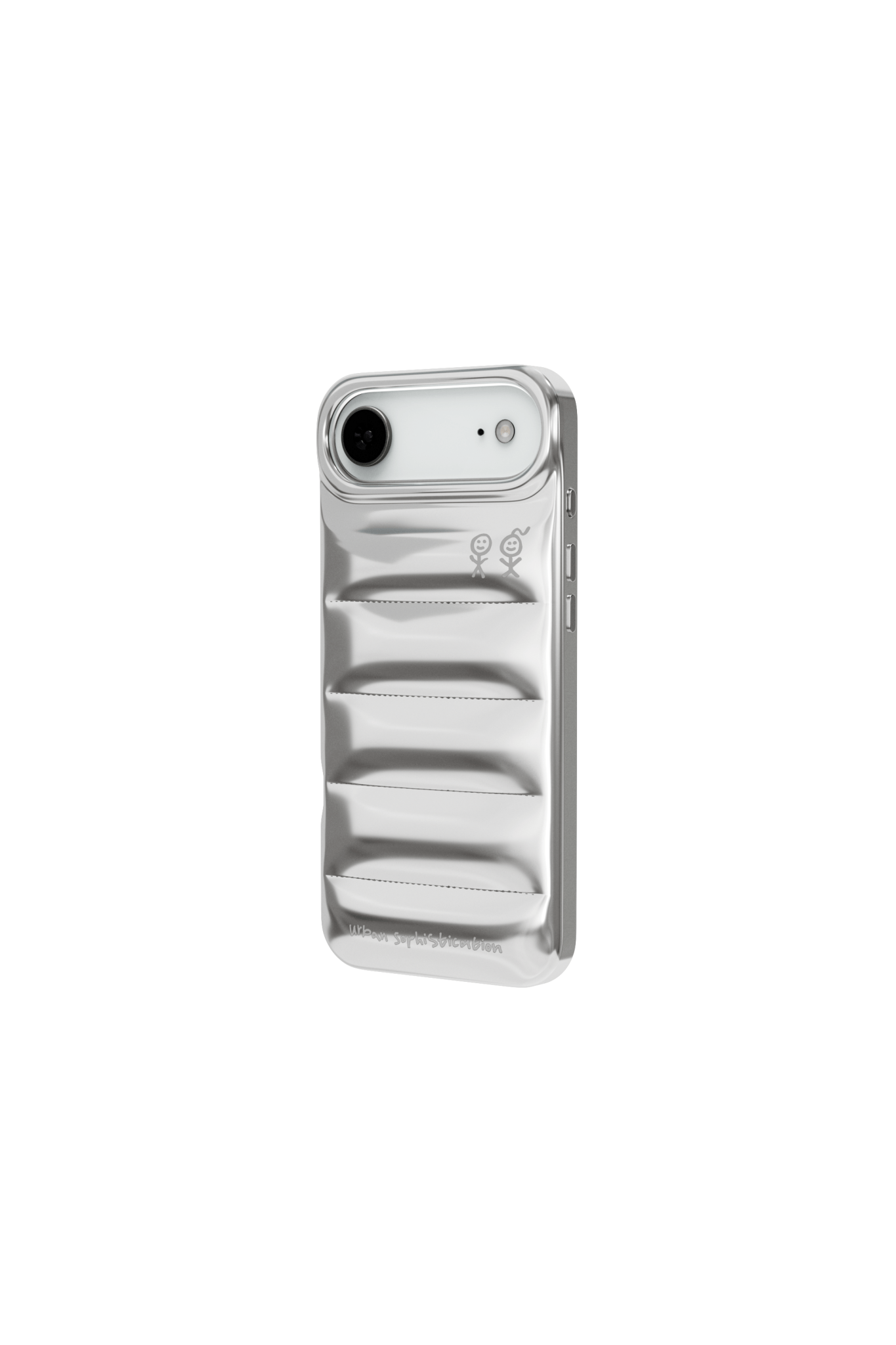 The urban sophistication Chrome iPhone16pro Puffer Case® - Chrome