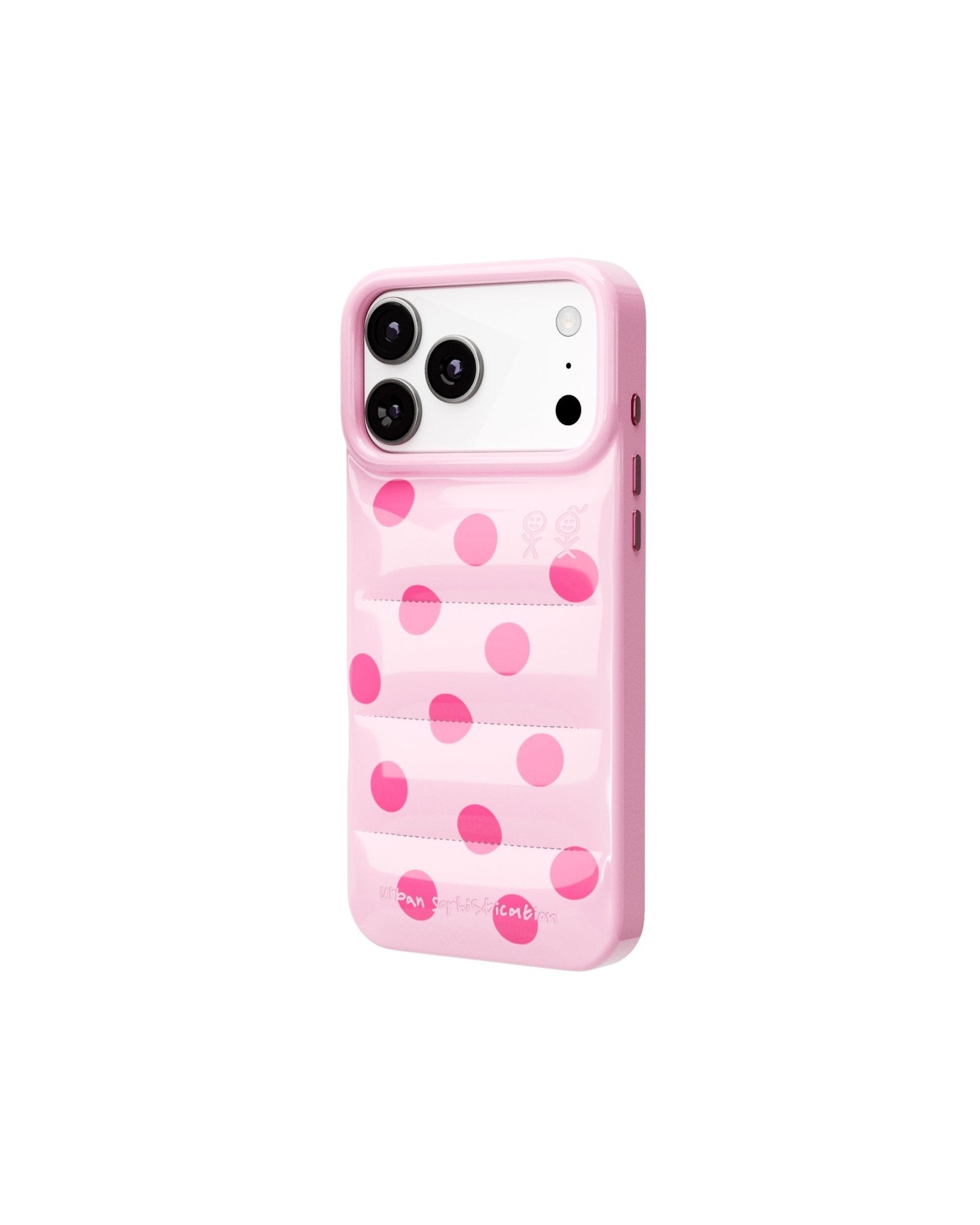 Urban Sophistication／iPhone17promaxケース the-puffer-case-chunky-polka-