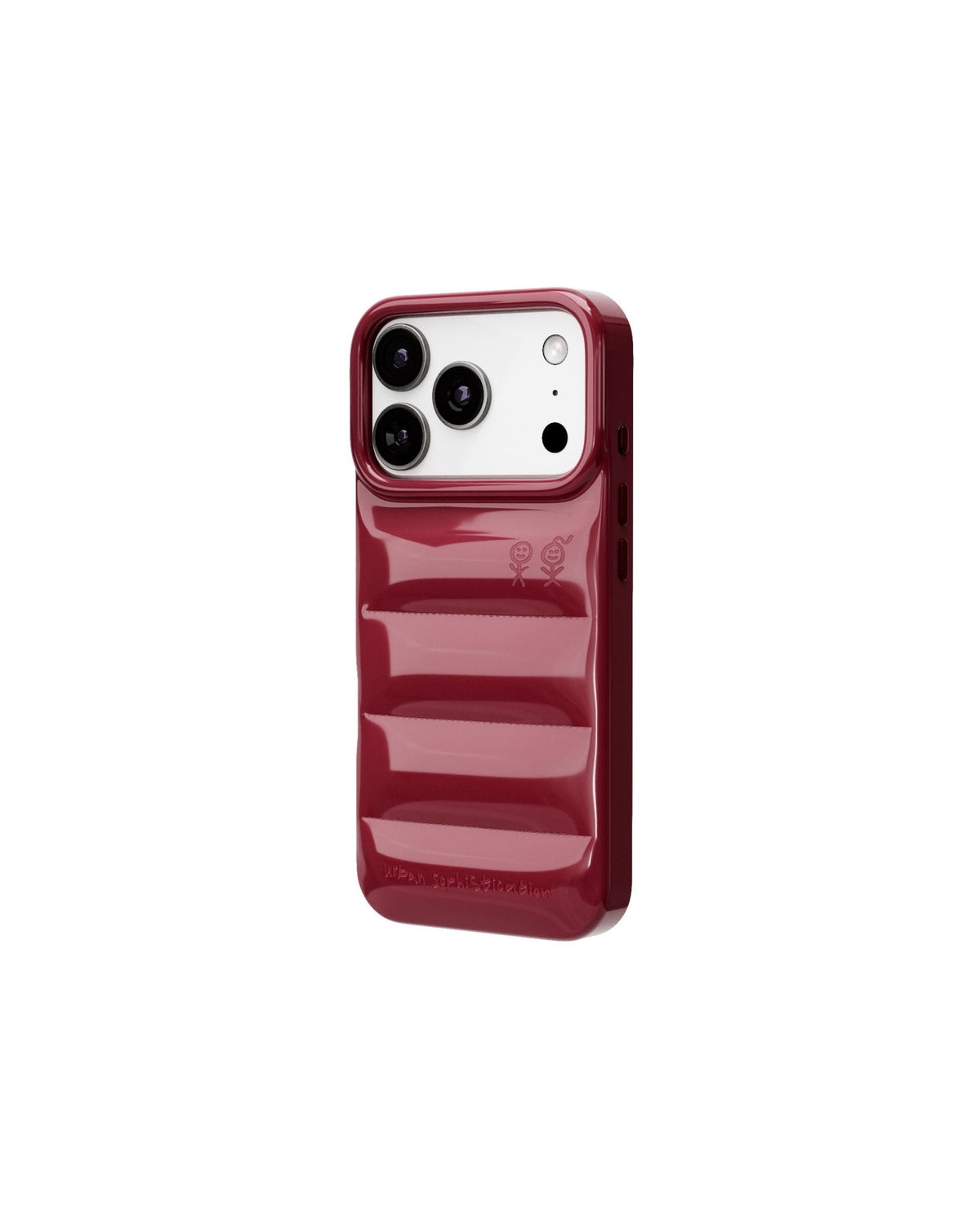 The Puffer Case® - Cola, angled view | phone-size_iphone-17-pro|