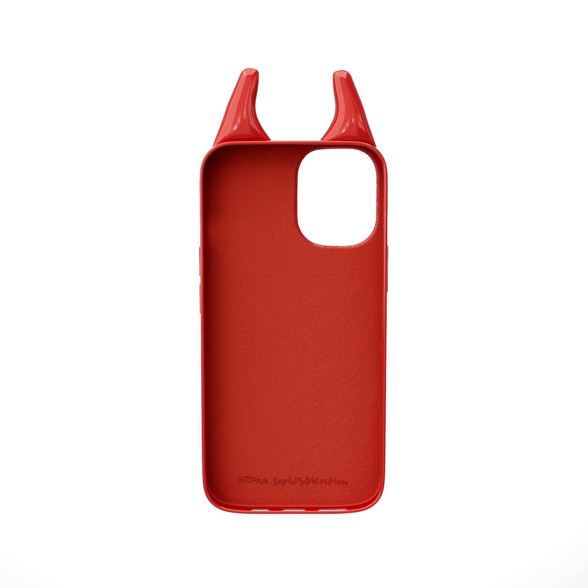 URBAN SOPHISTICATION iPhoneケース Devil in Red The Puffer Case® - Devil in Red | Urban Sophistication